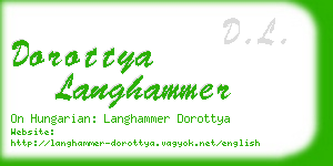 dorottya langhammer business card